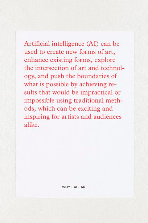 Why + AI + Art