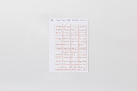 On Collecting Artists' Books