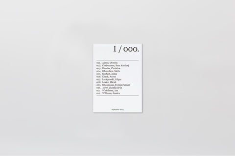 No Known Last Address—Artists’ Postcard Edition I / 000. – 012.